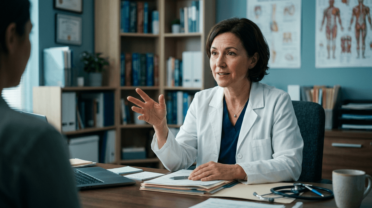IMG doctor practicing clinical skills with AI-powered NAC OSCE platform